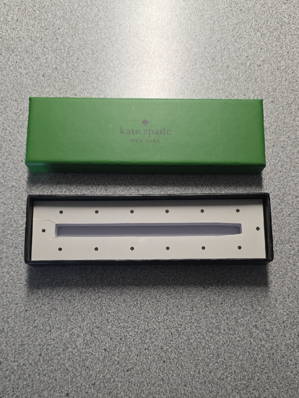 kate spade Green Gift Box with Polka Dot Insert